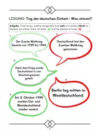 Vorschau - Arbeitsblätter - Tag der deutschen Einheit - Text und Aufgaben - Quiz - Seite 2