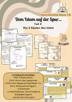 Vorschau - Stationenlernen - Dem Islam auf der Spur: Die 5 Säulen (Unterrichtsreihe Kl. 7/ 8) - Deckblatt
