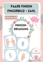 Vorschau - Arbeitsblätter - Paare finden - Fingerbilder Zahlen - Mengenvorstellung - Deckblatt