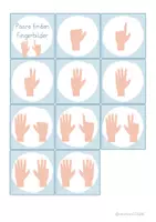 Vorschau - Arbeitsblätter - Paare finden - Fingerbilder Zahlen - Mengenvorstellung - Seite 2