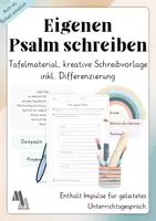 Vorschau - Arbeitsblätter - Eigenen Psalm schreiben: Strukturierte Anleitung + Tafelmaterial - Deckblatt