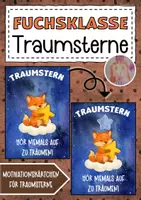 Vorschau - Anderer Materialtyp - Fuchsklasse Motivationskärtchen mit Traumstern - Deckblatt