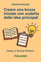 anteprima - Presentazioni / Lavagne - Creare una bozza iniziale con scaletta delle idee principali - Pagina di copertina