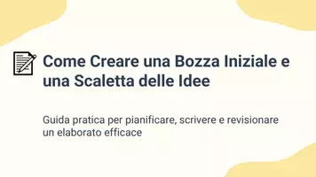 anteprima - Presentazioni / Lavagne - Creare una bozza iniziale con scaletta delle idee principali - Pagina 1