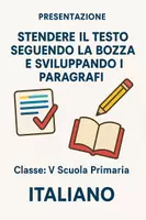 anteprima - Presentazioni / Lavagne - Stendere il testo seguendo la bozza e sviluppando i paragrafi - Pagina di copertina