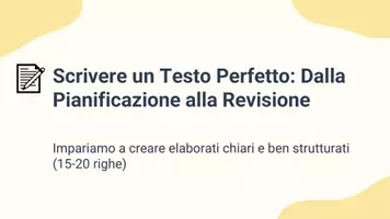 anteprima - Presentazioni / Lavagne - Stendere il testo seguendo la bozza e sviluppando i paragrafi - Pagina 1