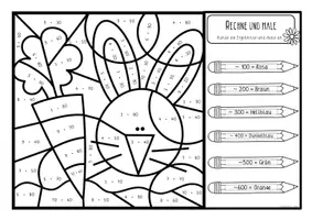Vorschau - Arbeitsblätter - Rechen Malblatt Ostern Multiplikation mit Zehnerzahlen - Seite 2