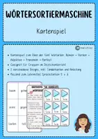 Vorschau - Spiele - Kartenspiel Wörtersortiermaschine - Deckblatt