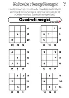 anteprima - Esercizi - SCHEDE RIEMPI TEMPO: CALCOLO (QUADRATI MAGICI) - Pagina 1