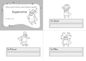 Vorschau - Stundenentwürfe - Kreatives Schreibheft Superoma - freies Schreiben - Seite 1