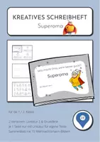 Vorschau - Stundenentwürfe - Kreatives Schreibheft Superoma - freies Schreiben - Deckblatt