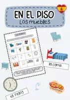 Vorschau - Arbeitsblätter - En el piso/Los muebles - Wortschatz “Wohnung" (Spanisch) - Deckblatt