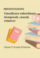 anteprima - Presentazioni / Lavagne - Classificare subordinate (temporali, causali, relative) - Pagina di copertina