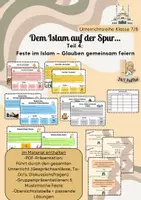 Vorschau - Arbeitsblätter - Dem Islam auf der Spur: Muslimische Feste (Unterrichtsreihe Kl. 7/ 8) - Deckblatt