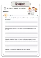 Vista previa - Hojas de trabajo - Comprensión lectora – envidia + soluciones - página 3