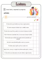 Vista previa - Hojas de trabajo - Comprensión lectora – enfado + soluciones - página 2