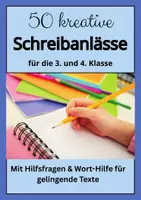 Vorschau - Aufgabenkarten - 50 kreative Schreibanlässe für die 3. und 4. Klasse - Deckblatt