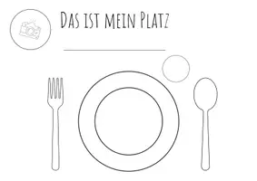Vorschau - Mal- und Bastelvorlagen - Das ist mein Platz - Platzdeckchen - Seite 1