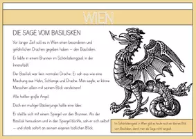 Vorschau - Stationenlernen - Wissenskarten zu Österreichs Sagen mit Bildern - Deckblatt
