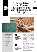 Vorschau - Arbeitsblätter - Arbeitsblätter zum Thema Knappheit und das ökonomische Prinzip - Deckblatt