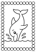 Vorschau - Mal- und Bastelvorlagen - Delfinklasse Ausmalbilder - Klassentier Delfin - Seite 2
