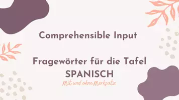 Vorschau - Poster - Comprehensible Input - Fragepronomen Spanisch Tafelschilder - Seite 1