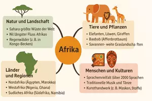 Vorschau - Arbeitsblätter - Lernposter + Arbeitsblätter zum Thema "Afrika" + Lösung & MP3 + Mindmap + Infografik - Seite 3