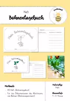 Vorschau - Arbeitsblätter - Heft "Bohnentagebuch" (Dokumentation zu Bohnen-Experiment) - Deckblatt
