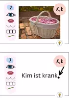 Vorschau - Arbeitsblätter - Buchstabeneinführung K - Buchstabe K - Hörspaziergang K mit Differenzierung - Seite 3