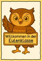 Vorschau - Bildkarten - Willkommensschild Eule Eulenklasse - Seite 3