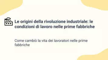 anteprima - Presentazioni / Lavagne - Le origini della rivoluzione industriale: Condizioni di lavoro - Presentazione - Pagina 1
