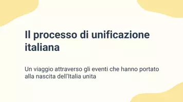 anteprima - Presentazioni / Lavagne - Il processo di unificazione italiana - Presentazione - Pagina 1