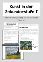 Vorschau - Arbeitsblätter - Kunst Sekundarstufe I - Werke aus der klassischen Moderne - Deckblatt