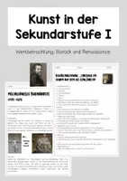 Vorschau - Arbeitsblätter - Kunst Sekundarstufe I - Barock und Renaissance Werkbetrachtung - Deckblatt