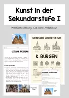 Vorschau - Arbeitsblätter - Kunst Sekundarstufe I - Werkbetrachtung Gotische Architektur - Deckblatt
