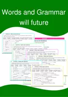 Vorschau - Arbeitsblätter - will future Grammatiktest - Words and Grammar - Deckblatt