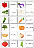 Vista previa - Tarjetas / Manipulativos - Memory frutas y verduras - Portada