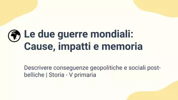 anteprima - Presentazioni / Lavagne - Esplorare le guerre mondiali: Cause e conseguenze - Presentazione - Pagina 1
