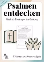 Vorschau - Arbeitsblätter - Materialpaket: Psalmen (kennenlernen und eigenen Psalm schreiben) - Seite 1