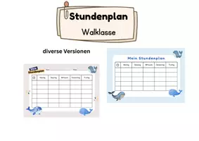 Vorschau - Poster - Stundenplan Walklasse beige und hellblau - Deckblatt
