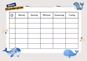 Vorschau - Poster - Stundenplan Walklasse beige und hellblau - Seite 2