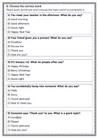 anteprima - Schede informative - Complete a greeting dialogue using the expressions you have learned - SL - Pagina 2