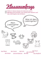 Voorbeeld - Duits: Klassenumfrage "Was ist dein Lieblingstier?" - Voorblad