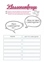 Voorbeeld - Duits: Klassenumfrage "Was ist dein Lieblingstier?" - Pagina 1
