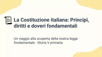 anteprima - Presentazioni / Lavagne - La Costituzione italiana: Principi, diritti e doveri fondamentali - Presentazione - Pagina 1