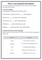 anteprima - Schede informative - Write argumentative sentences about the value of sharing at Christmas - SL - Pagina 1