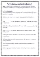 anteprima - Schede informative - Match Carnival words with the corresponding images - SL - Pagina 1