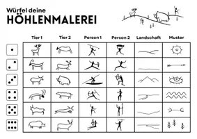 Vorschau - Arbeitsblätter - Würfelbild: Höhlenmalerei, Steinzeit Kunst - Seite 2