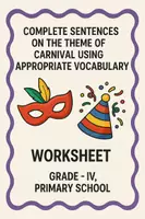 anteprima - Schede informative - Complete sentences on the theme of Carnival using appropriate vocabulary - SL - Pagina di copertina