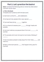anteprima - Schede informative - Write short argumentative paragraphs on the social value of Carnival - SL - Pagina 1